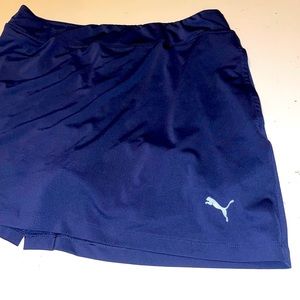 Womens Cobra Puma Solid Navy Pull on skirt Snap on Skort Size medium